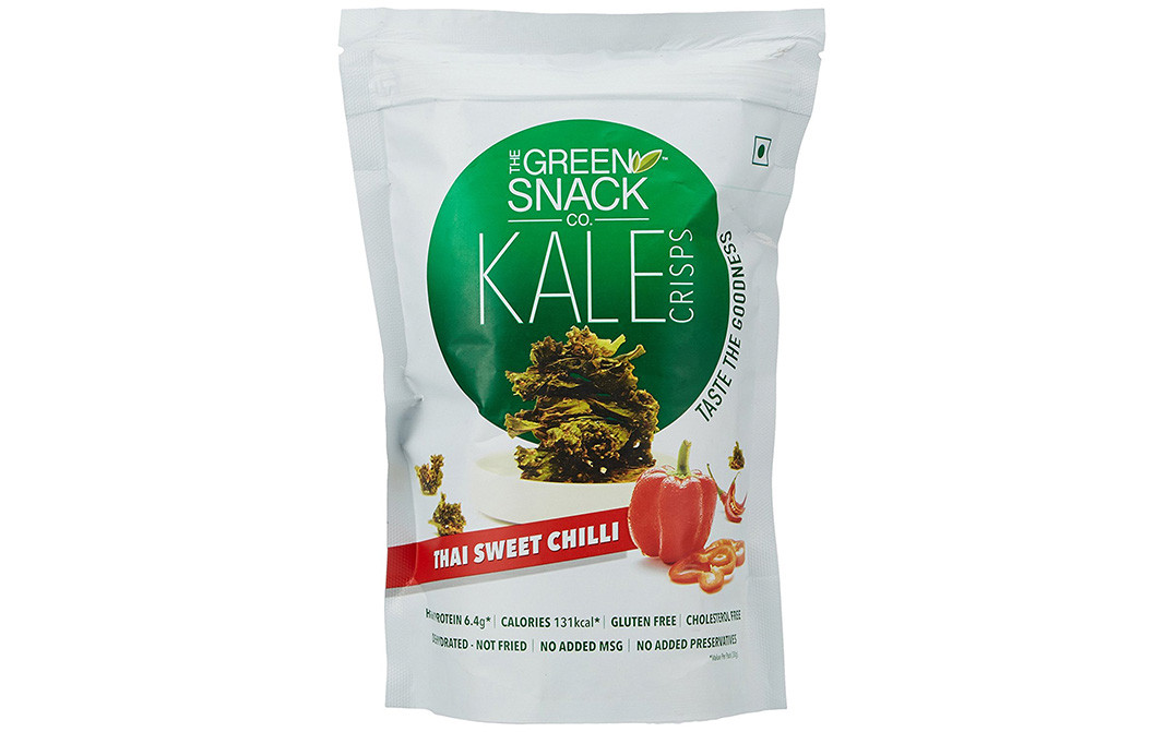 The Green Snack Co Kale Crisps Thai Sweet Chilli Pack 30 grams